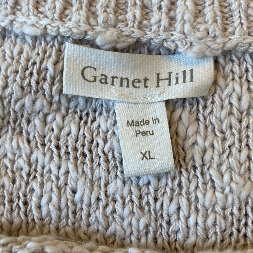 Garnet Hill Warfarer Women's XL Organic Cotton Sweater Relaxed Fit Coastal Grand - Picture 4 of 10